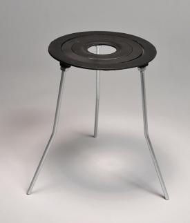 Tripod Stands with Concentric Rings, 8X9, Cast Iron