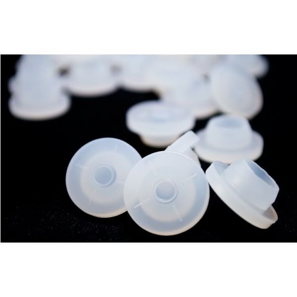 Silicone Vial Stoppers for Vials, Clear, 20mm