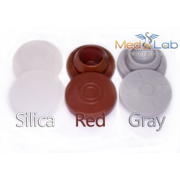 Butyl Rubber Stoppers for Vials, 13mm, Red