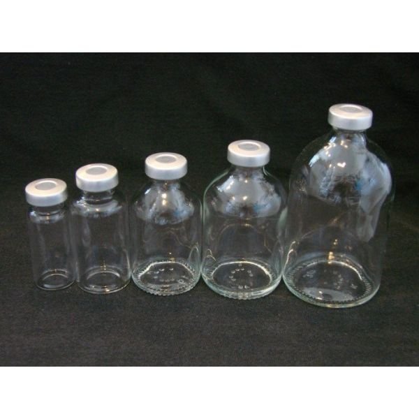 100mL Clear Sealed Sterile Deprogenated Glass Vial-Silver