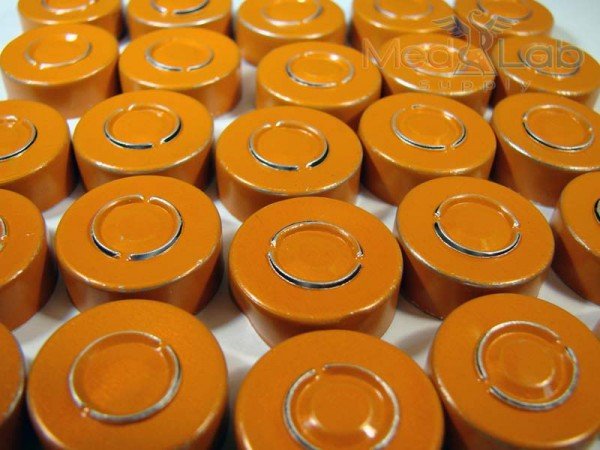 20mm Aluminum Seal, Tear Out Center - Orange