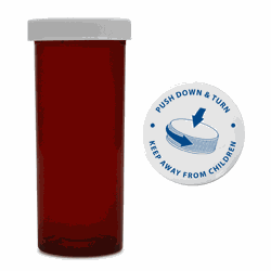 Colored Capsule Bottle - 16 Dram - Red Colored