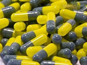 Gray/Yellow Empty Gelatin Capsules, Size 3