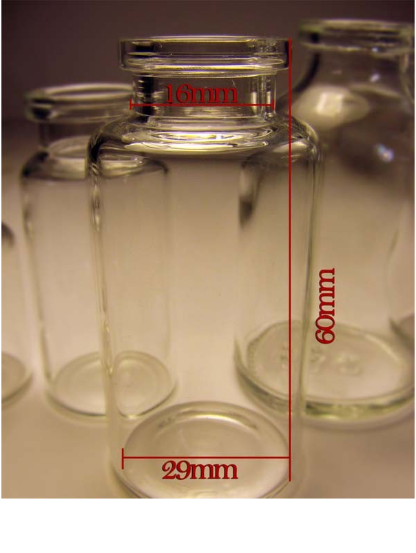 MLS 20ml Tubular Clear Glass Serum Vials by Med Lab Supply