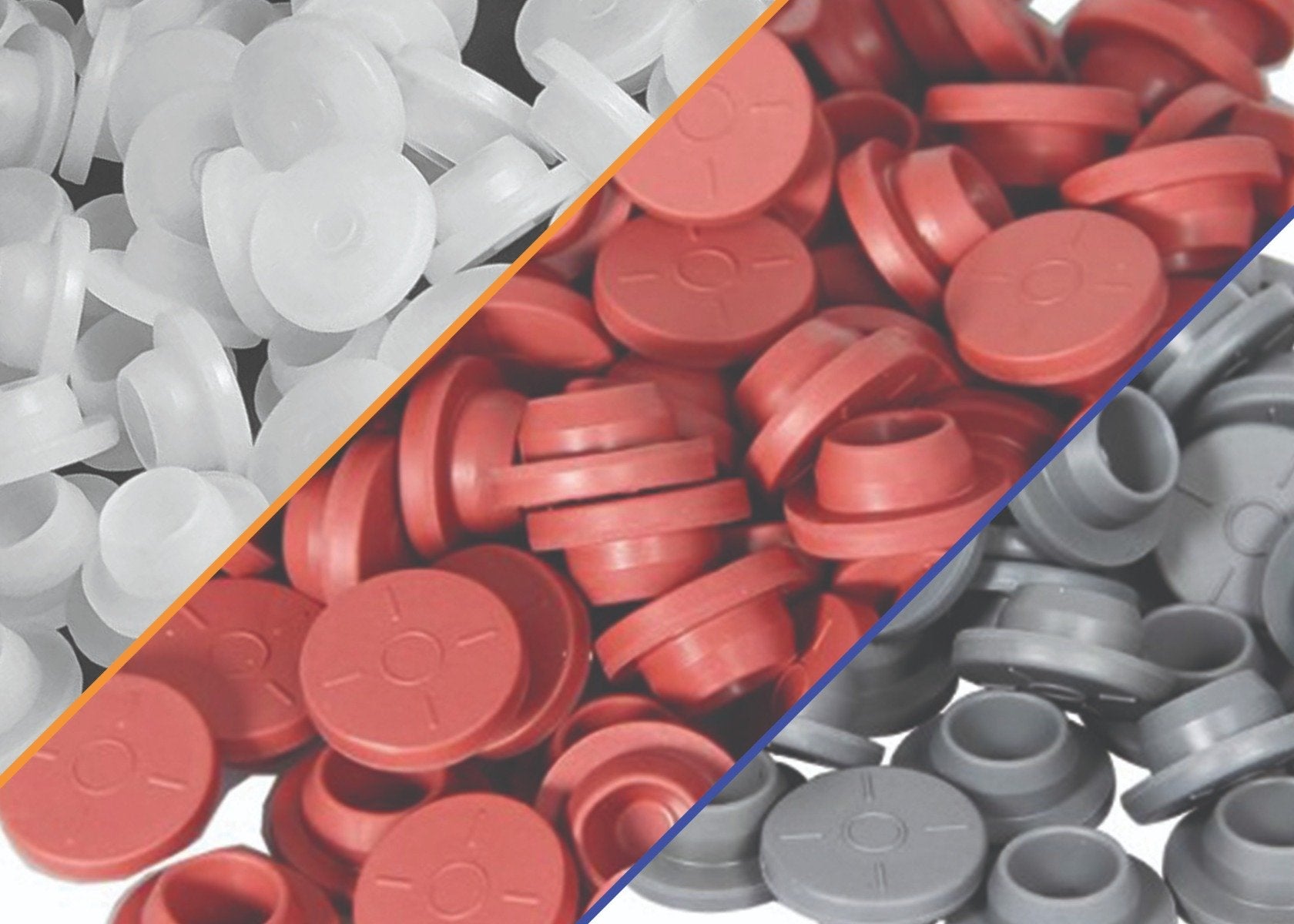 20mm Stoppers for Open Serum Vials: Butyl Rubber and Silicone