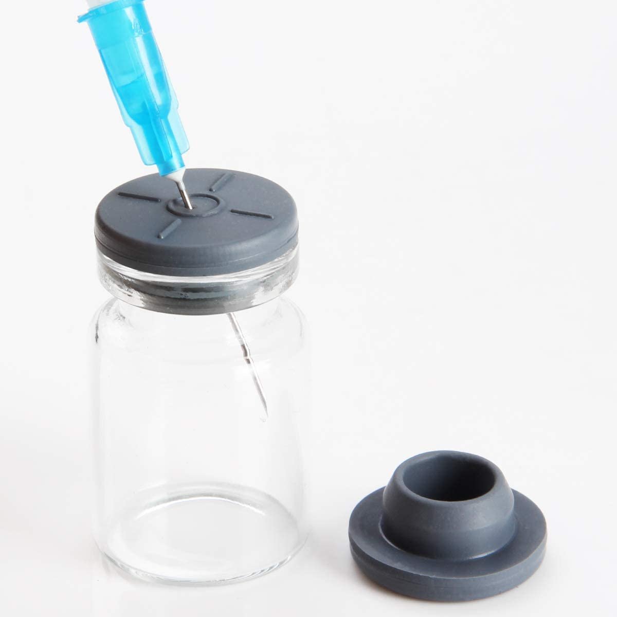 20mm Stoppers for Open Serum Vials: Butyl Rubber and Silicone