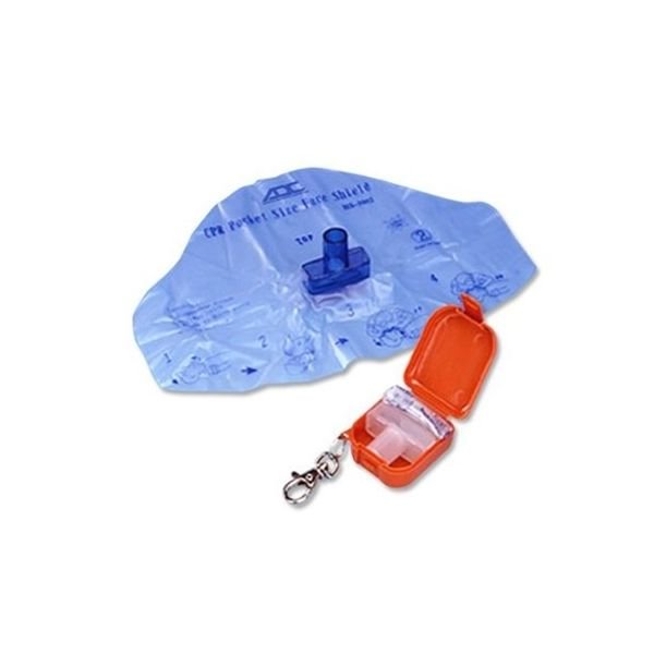 ADC Adsafe Plus CPR Face Shield with 1 Way Valve, Orange or Royal Blue