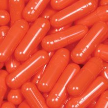 Orange Empty Gelatin Capsules, Size 2