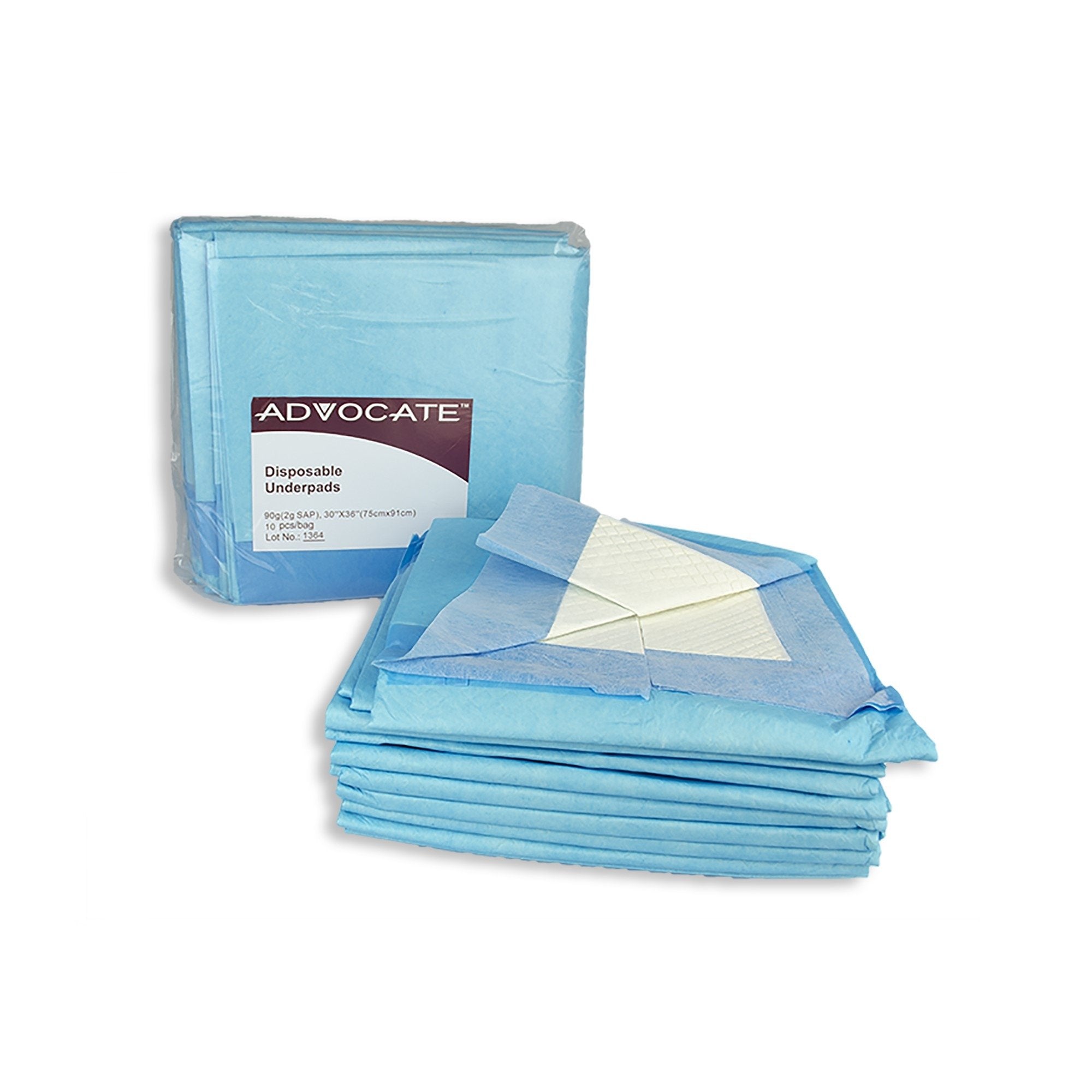 Advocate Disposable Underpads, Blue