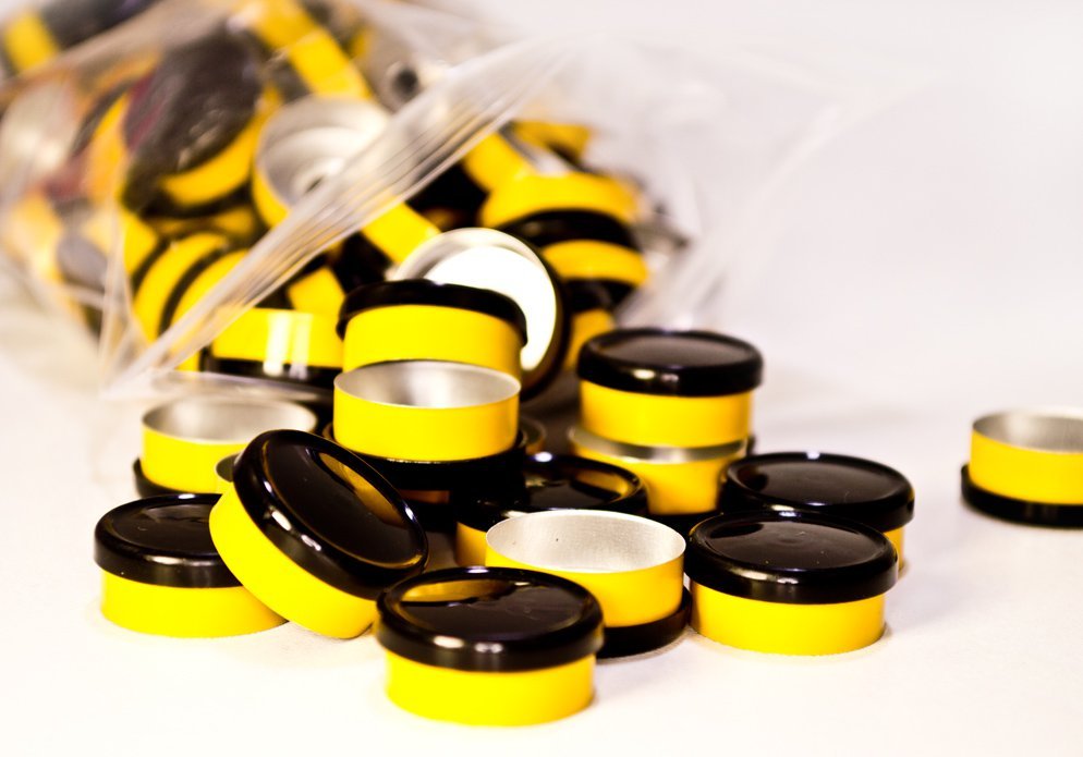 20mm Dual Tone Flip Top Seal (Yellow/Black)