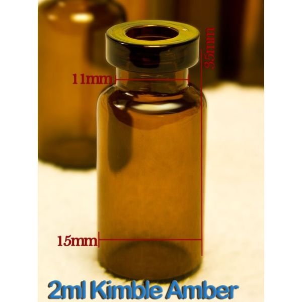 Kimble - Chase / Kimax 2ML Amber Glass Serum Vials