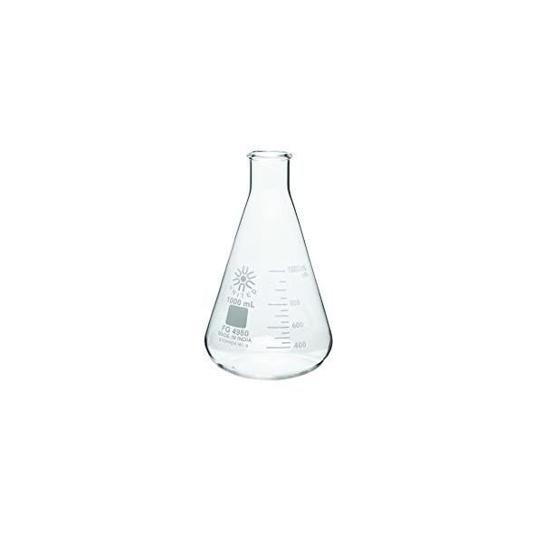 Narrow Mouth Erlenmeyer Graduated Flask, 25mL thru 2000mL
