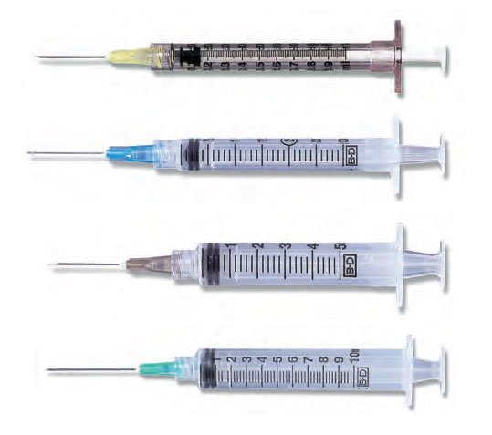 BD Luer-Lok Syringe with PrecisionGlide Needle Combo, 3mL x 25g x 1"