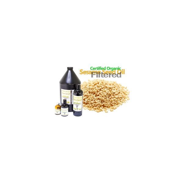 Filtered Sesame Seed Oil, 100% Certified Organic, Hexane Free
