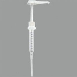 White Plastic Pump, dispenses 1 oz per stroke.