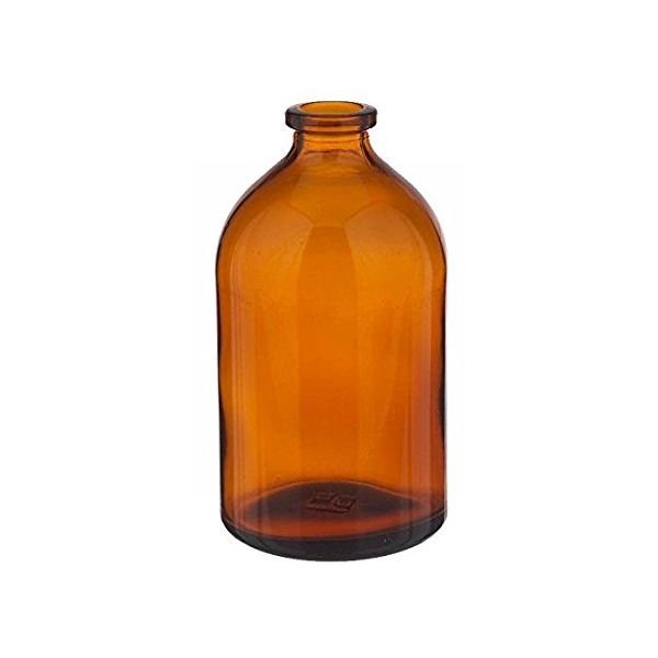 RLS 100mL Molded Amber Glass Serum Vials by Med Lab Supply