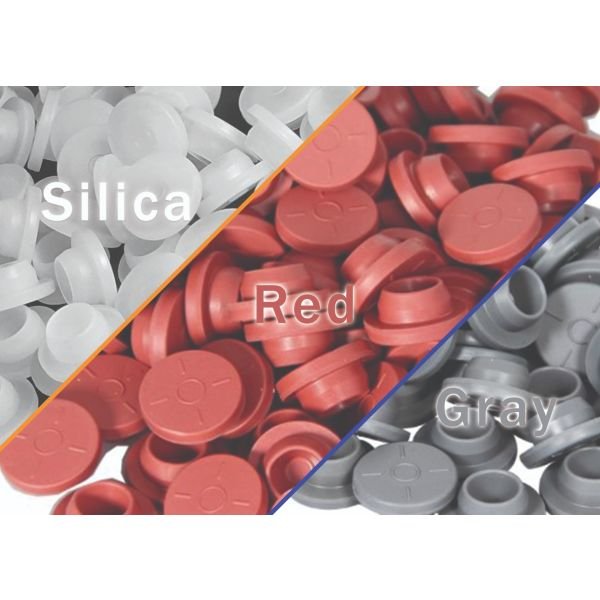 Silicone Vial Stoppers, Clear, 13mm