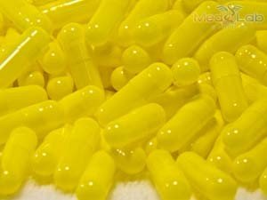 Yellow Empty Gelatin Capsules, Size 3