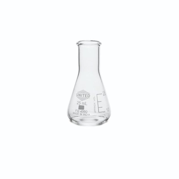 Narrow Mouth Erlenmeyer Graduated Flask, 25mL thru 2000mL