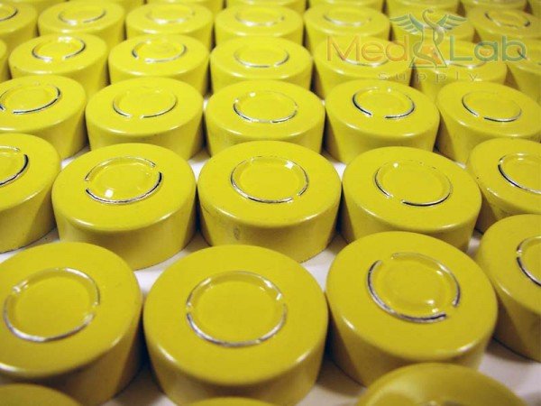 20mm Aluminum Seal, Tear Out Center - Yellow
