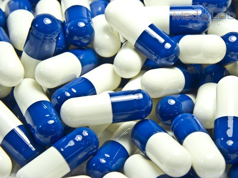 Blue/White Gelatin Capsules, Size 1