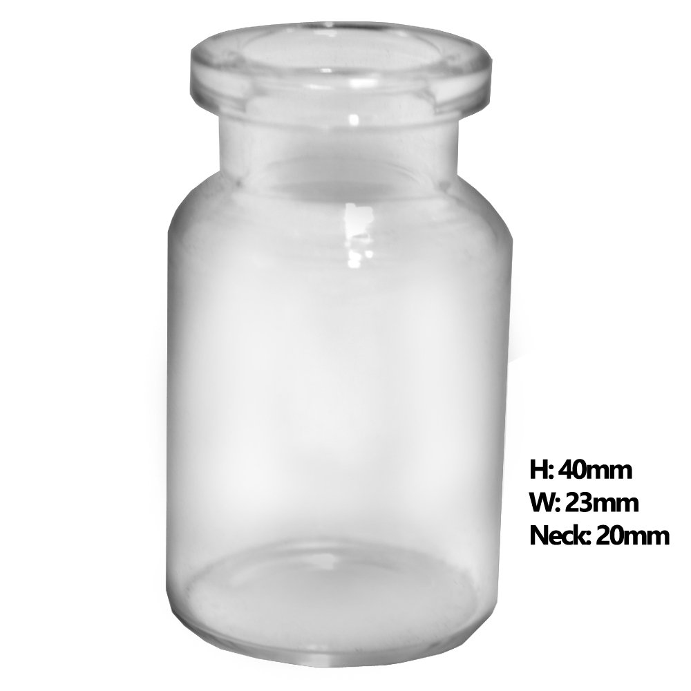 MLS 10ml Short Tubular Clear Glass Serum Vials by Med Lab Supply