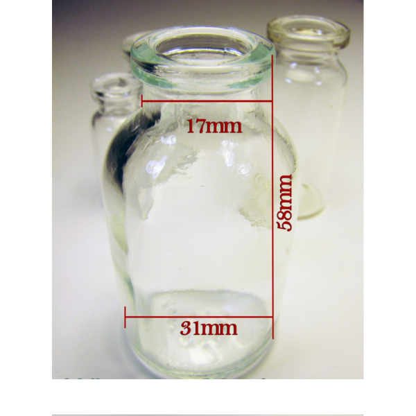 MLS 20ml Molded Clear Glass Serum Vials by Med Lab Supply