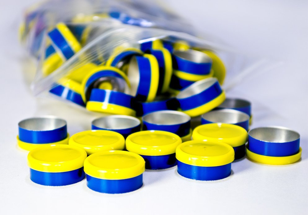 20mm Dual Tone Flip Top Seal (Yellow/Dark Blue)