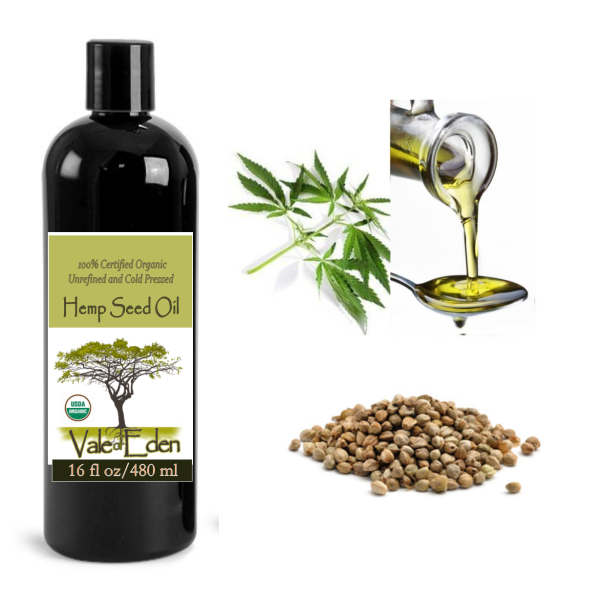 Hemp Seed Oil, Certified Organic, Virgin, Filtered, Hexane Free