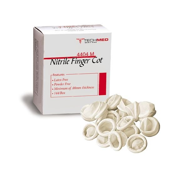 Nitrile Finger Cot, Small Thru X-Large, 144/Box