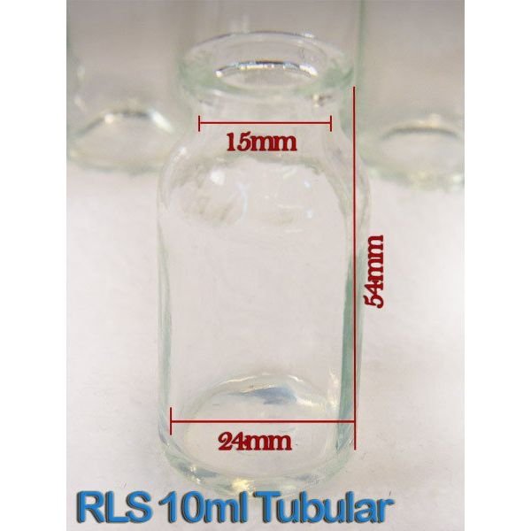 MLS 10ML Moulded Clear Glass Serum Vials by Med Lab Supply