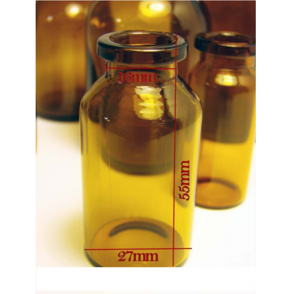 RLS 20ML Tubular Amber Glass Serum Vials by Med Lab Supply