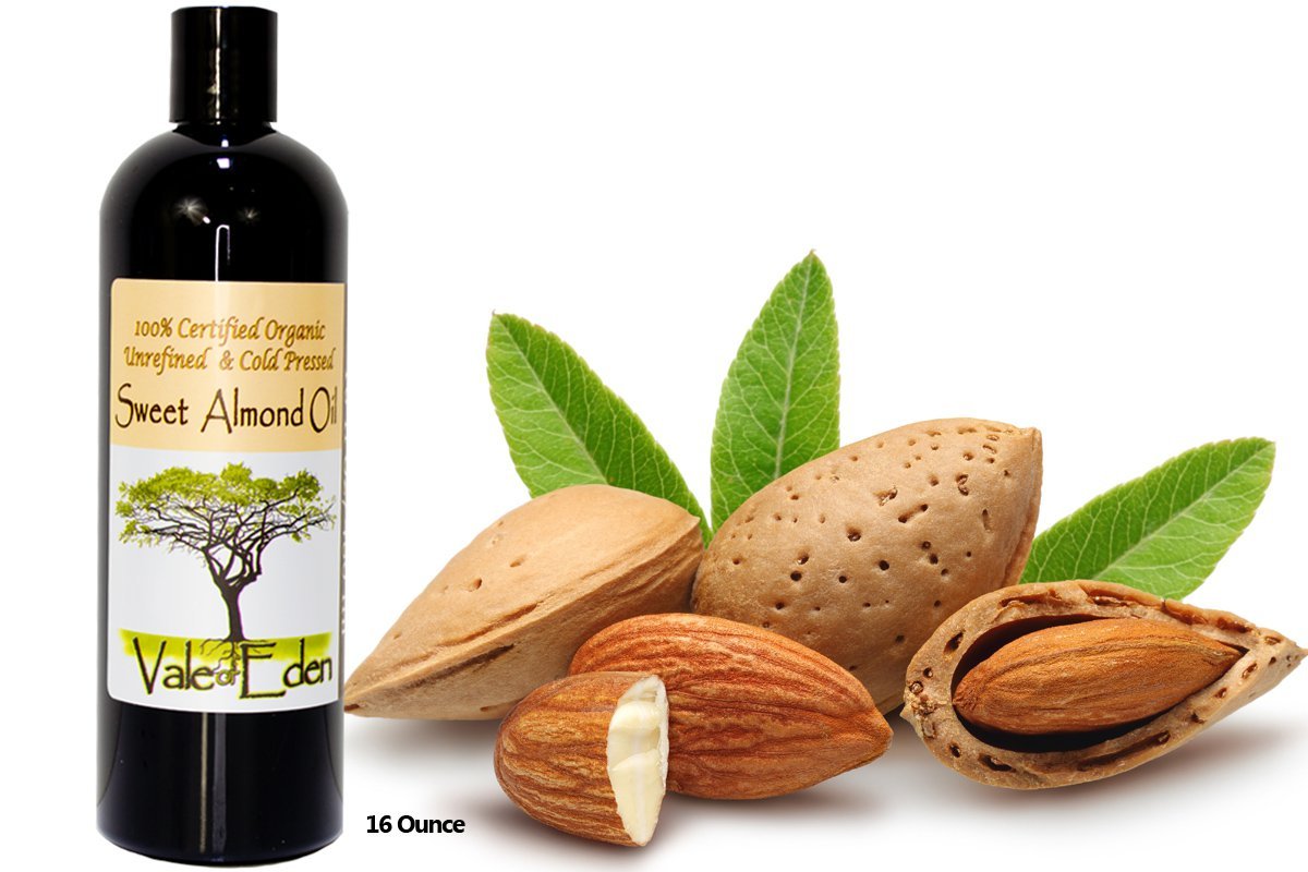 Sweet Almond Oil: Certified Organic, Cold Pressed, Non-GMO, Unrefined, Hexane Free
