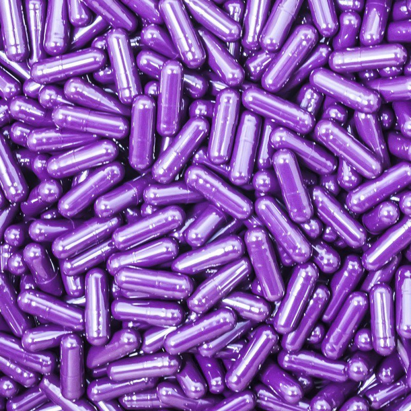 Purple Empty Gelatin Capsules, Size 00