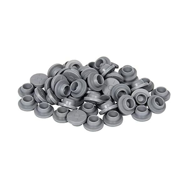 20mm Butyl Rubber Stoppers for Vials, Gray