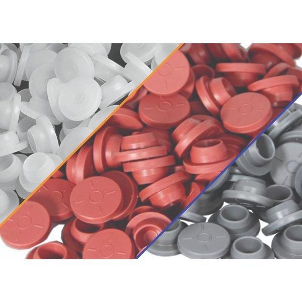 20mm Butyl Rubber Stoppers for Vials, Gray