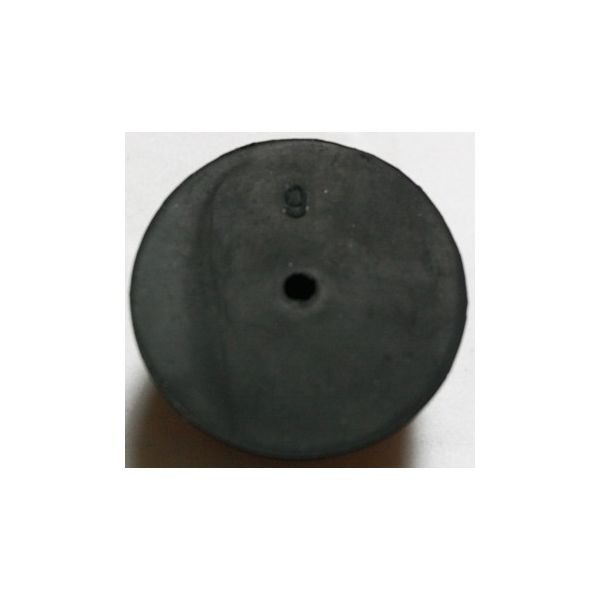 Size No. 10 - Black Rubber Stopper - Solid, 1-Hole, & 2- Hole