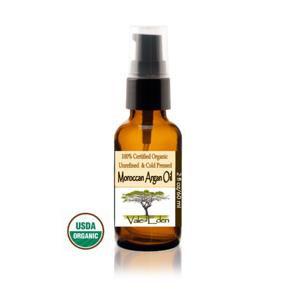 Moroccan Argan Oil, Certified Organic, Unrefined, Cold Pressed, with pump dispenser or dropper