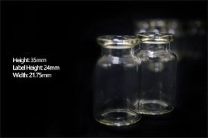 MLS 5mL Tubular Clear Glass Serum Vials, 20mm by Med Lab Supply