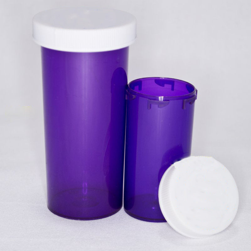 Colored Capsule Bottle - 30 Dram - Violet Colored