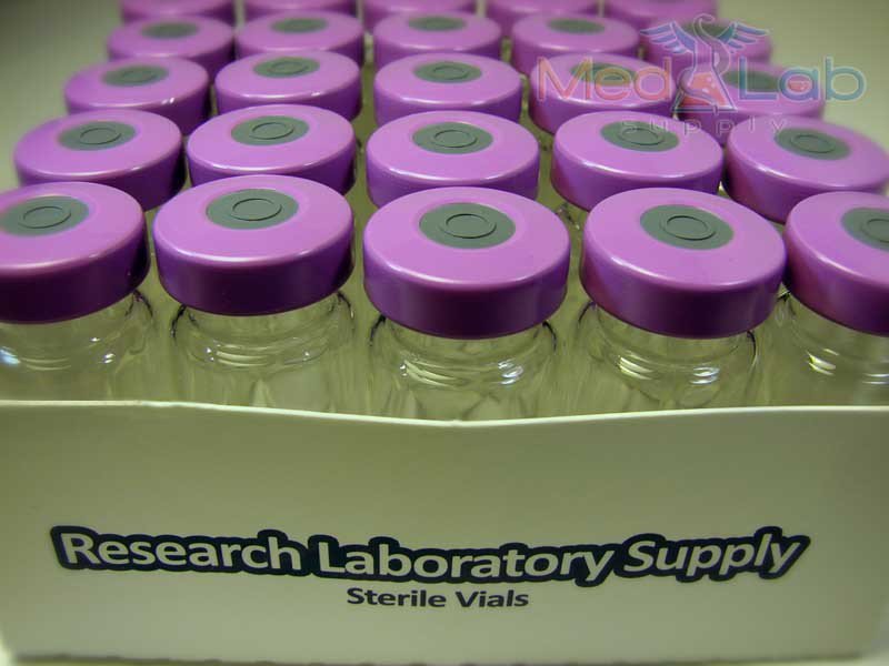 10ml Clear Sealed Sterile Depyrogenated Glass Vials (Purple)