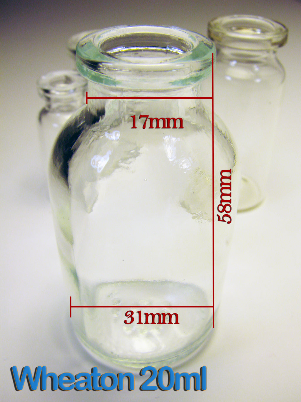 MLS 20ML Molded Clear Glass Serum Vials (Qty. 120)