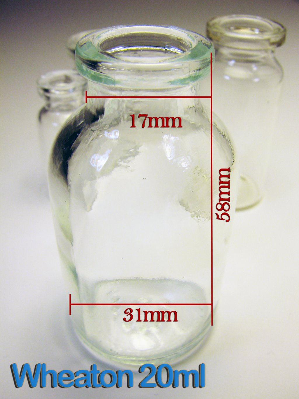 MLS 20ML Molded Clear Glass Serum Vials