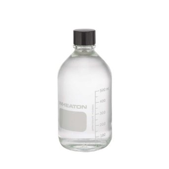 Wheaton Graduated Glass Media Bottle, 500ML, Qty. 1