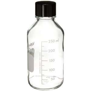 Wheaton Graduated Glass Media Bottle, 250mL, Qty. 1, 219817