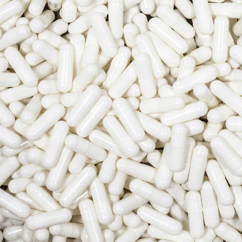 White Capsules, Size: 2 (2500 count) in gripper jar