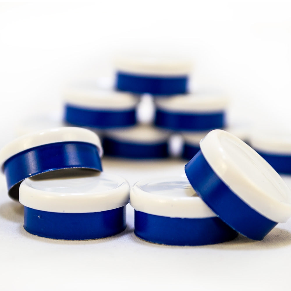 20mm Dual Tone Flip Top Seal (White/Blue) Qty. 25