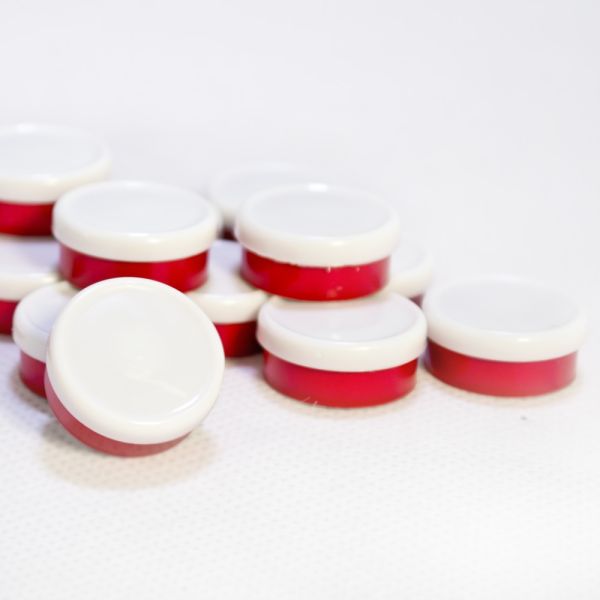 20mm Dual Tone Flip Top Seals (White/Red) Qty. 100