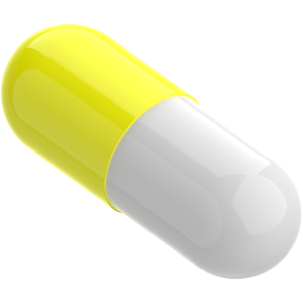 Yellow/White Empty Gelatin Capsules, Size 0, Qty. 500, (Premium Color)