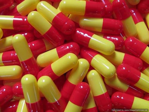 Yellow and Red Empty Gelatin Capsules, Size 00